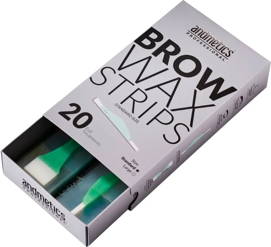 Billig Andmetics Brow Wax Strips Standard 20 Stück